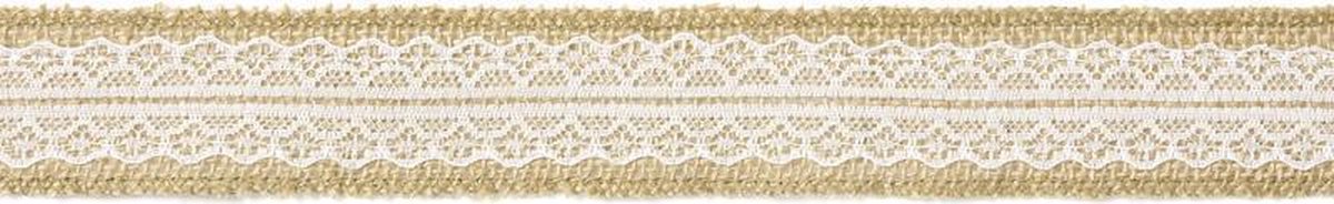 jute tape met kant, 4x500cm