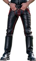 Mister b leather indicator jeans red stitching-piping 28