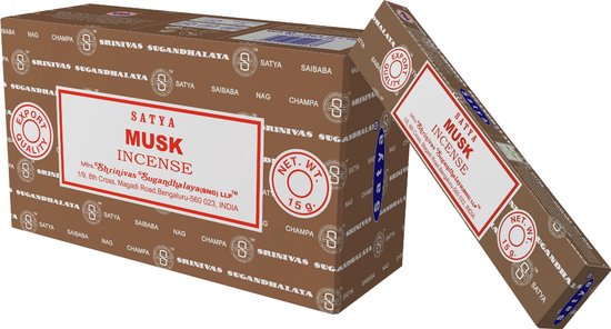 Satya Musk wierookstokjes - 12 doosjes van 15 gram