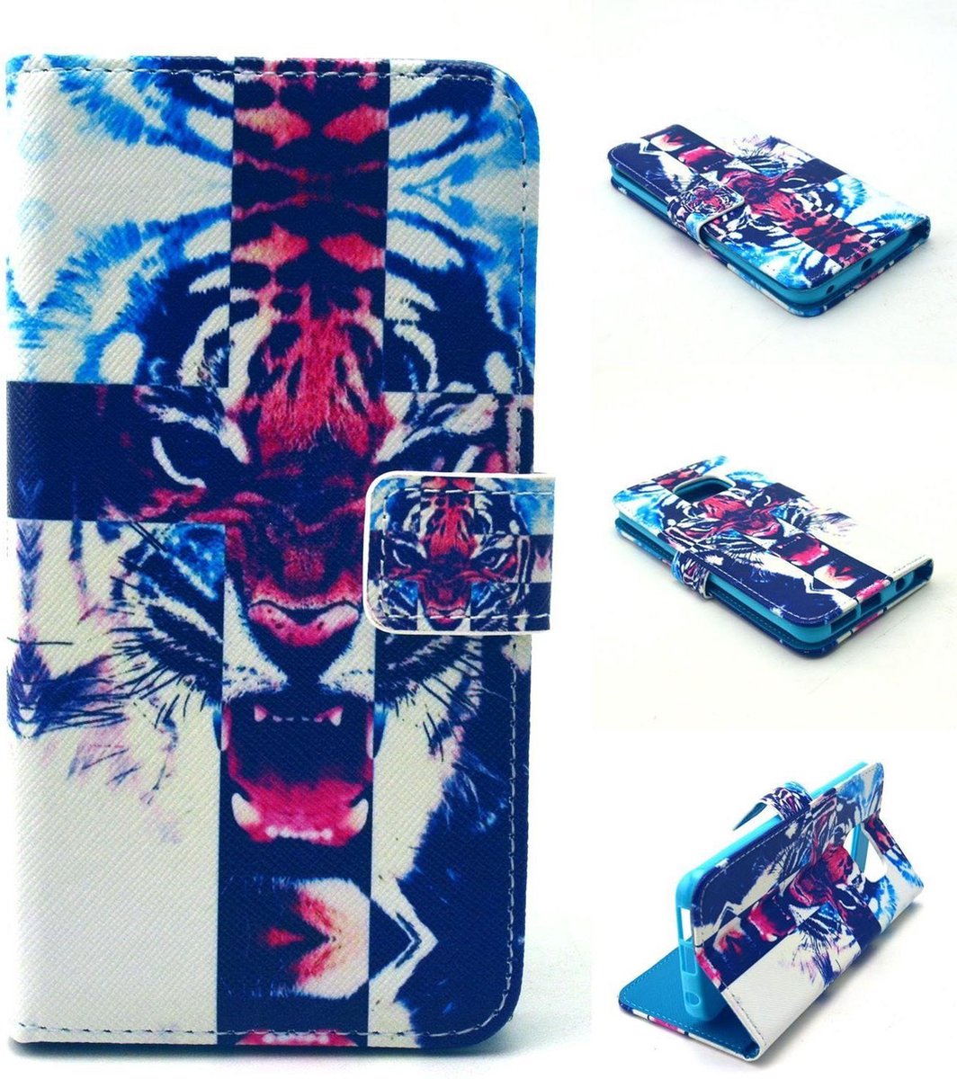 Tiger wallet hoesje Samsung Galaxy S6 Edge