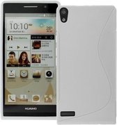 Huawei Ascend P6 Silicone Case s-style hoesje Wit