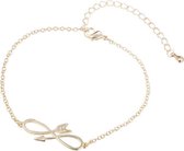 24/7 Jewelry Collection Infinity Pijl Armband - Goudkleurig