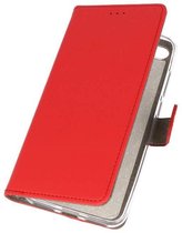 Huawei Y6 2018 Hoesje Kaarthouder Book Case Telefoonhoesje Rood