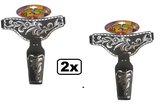 2x Holster wild west enkel zwart volwassen