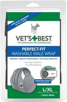 Vets best wasbare plasband reu zwart (LARGE / XL)