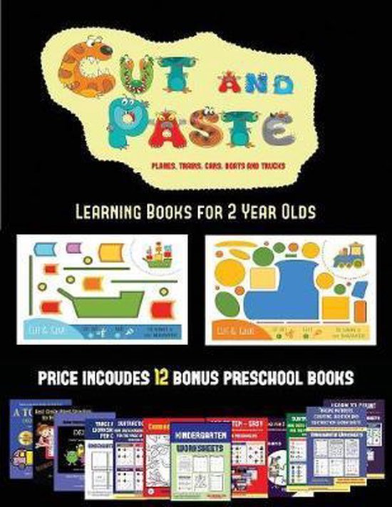 Bol Com Learning Books For 2 Year Olds Cut And Paste Planes Trains Cars Boats And