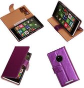 PU Leder Lila Nokia Lumia 830 Book/Wallet Case/Cover