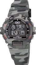 Q&Q M153J009 digitaal horloge 40 mm 100 meter grijs/ zwart