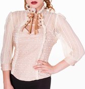 Banned Blouse -M- Rise of Dawn Kant Beige/Creme