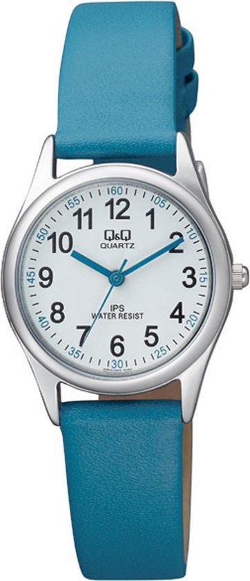 Q&Q QZ09J344Y Horloge Analoog Kinderen Unisex Leren band