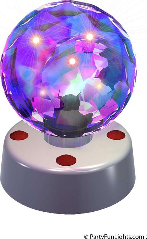 PartyFunLights discolamp - facetbol - roterend - LED - Ø10 cm | bol.com