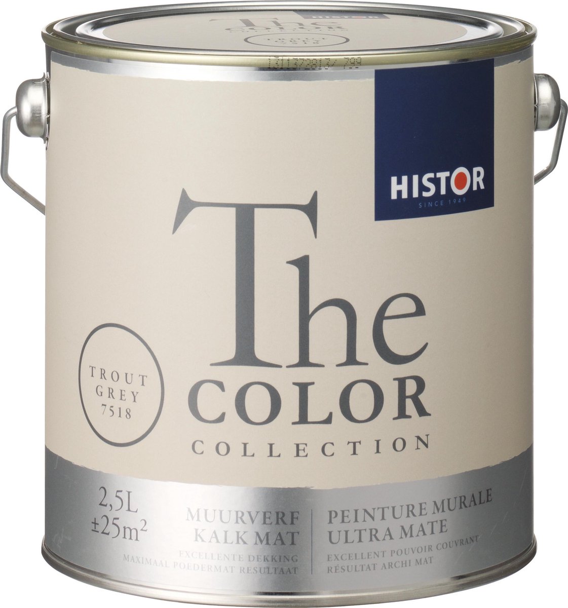 Verwonderend bol.com | Histor The Color Collection Muurverf - 2,5 Liter - Trout JV-56