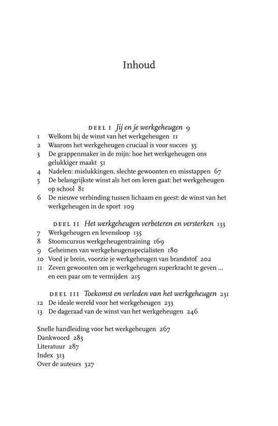 De winst van het werkgeheugen