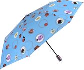 Perletti Paraplu Bloemen Automatisch 96 Cm Blauw