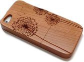 Houten iphone 8 hoesje - kersen - paardenbloemen