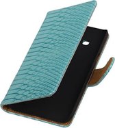 Mobieletelefoonhoesje.nl - Slang Bookstyle Hoesje Voor Samsung Galaxy J3 / J3 2016 Turquoise