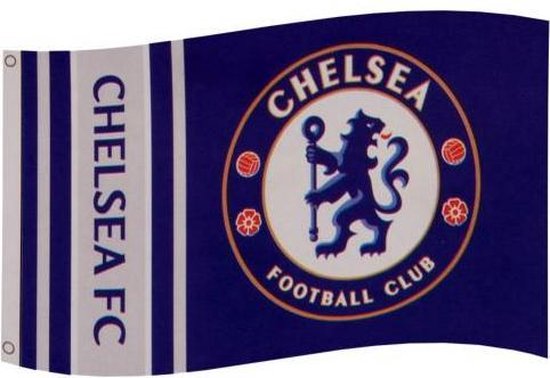 Foto: Chelsea fc vlag streep 152 x 91 cm