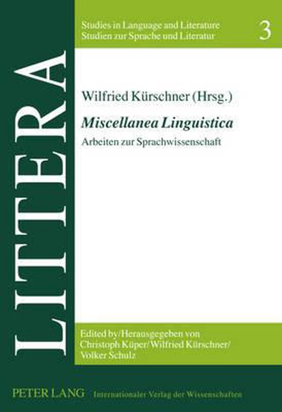 Miscellanea Linguistica - cover