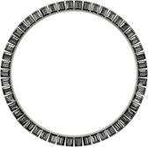 Marc Coblen - Zilverkleurige verwisselbare horlogering - 45mm - Vierkante stenen - Zwart