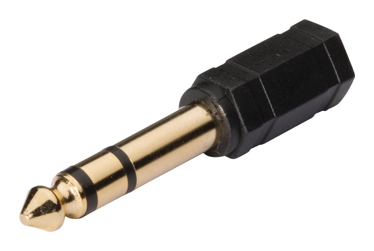 Adaptateur jack Audio plaqué or Garpex® - Adaptateur stéréo AUX - 2 pièces  - 6,35 mm