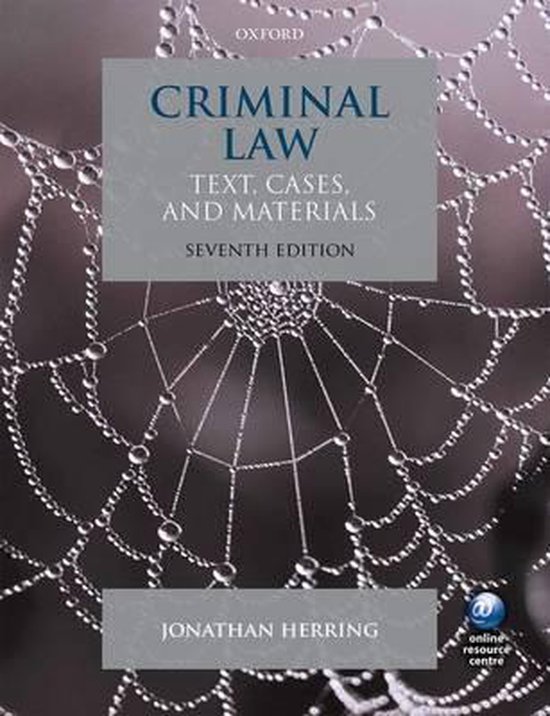 Criminal Law Text Cases & Materials - cover