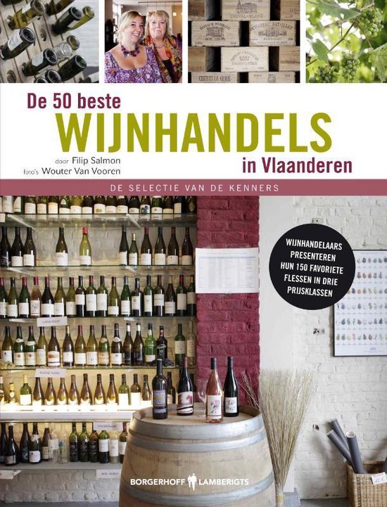 Cover van het boek 'De 50 beste wijnhandels van Vlaanderen' van Filip Salmon