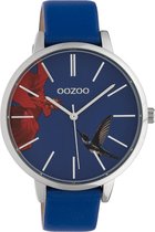 OOZOO Timepieces C10184 Donkerblauw Zilverkleurig Horloge 42mm