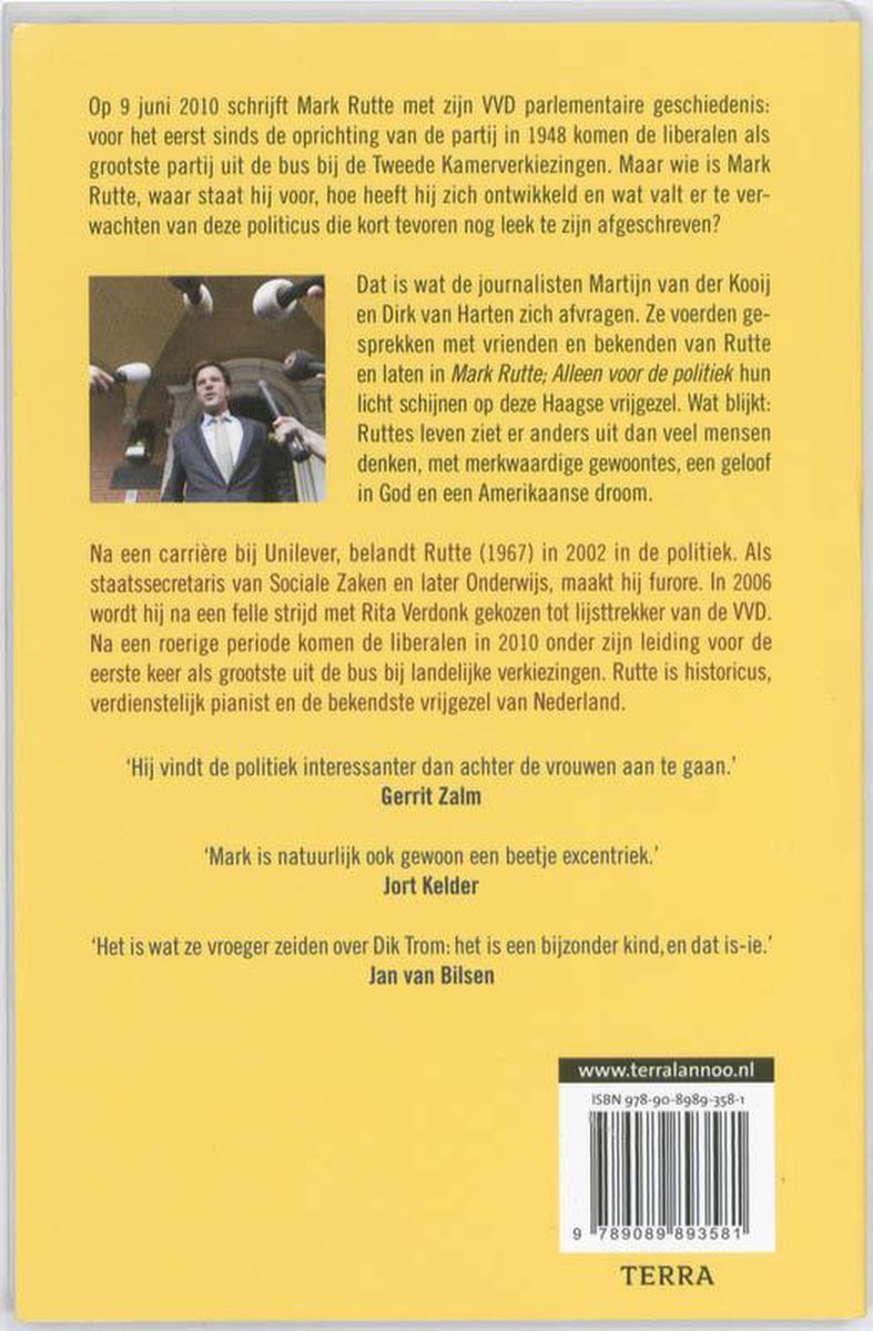 Mark Rutte - back cover