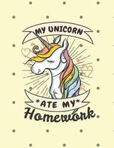My Unicorn Ate My Homework Notebook - Wide Ruled