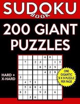 Sudoku Book 200 Giant Puzzles, 100 Hard and 100 Extra Hard
