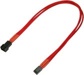 Nanoxia 900300017 tussenstuk voor kabels 3-pin molex Rood