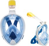 Snorkelmasker - onderwater duikbril - aansluiting voor GoPro - blauw - S/M