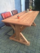 Maatwerk kasteeltafel eikenhout 250 cm