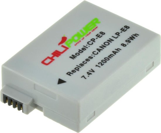 Canon LP-E8 accu 1300mAh voor EOS 550D 600D 650D 700D camera met beschermkapje