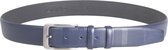 Heren Riem Van Donkerblauw Italiaans Echt leer - 3.5 cm Breed - Maat 115 (Taille tot 100 cm)