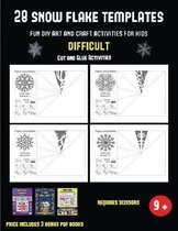 Cut and Glue Activities (28 snowflake templates - Fun DIY art and craft activities for kids - Difficult)