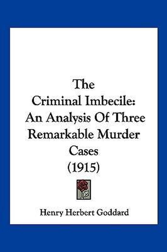 The Criminal Imbecile - cover