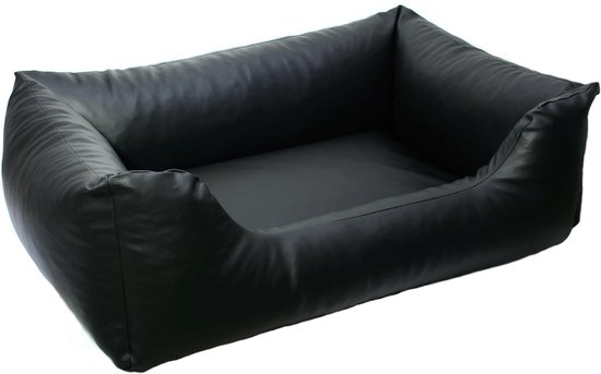 Topmast Sofa Hondenmand Hondenkussen Medium Zwart Skai leer 80 X 60 cm