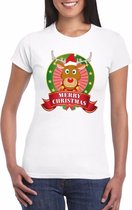 Foute Kerst shirt voor dames - Rendier Rudolf - Merry Christmas M