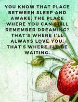 You know that place between sleep and awake, the place where you can still remember dreaming? That's where I'll always love you. That's where I'll be waiting.