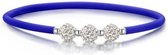 Colori 4 BRA00023 Armband met 3 kristallen ballen - Blauw