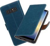 BestCases.nl Samsung Galaxy Note 8 Pull-Up booktype hoesje blauw