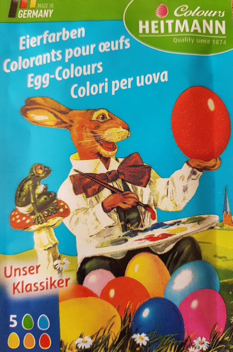 Eierverf tabletten 5 kleuren in zakje - Ei kleuren - Pasen - Heitmann