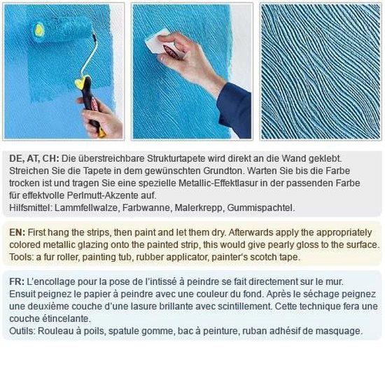 Rasch 859201 Papier Peint Intissé Avec Structure Plâtrée Blanc 10,05 M