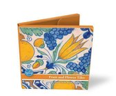 Kaartenmapje, 10 dubbelkaarten, Delfts Blauwe Tegels, Fruit en Bloemen