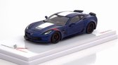 Chevrolet Corvette C7 Grand Sport Coupe 1-43 Blauw Metallic / Wit True Scale Miniatures ( Resin )