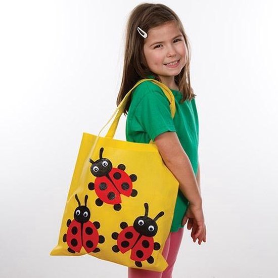 Maak ontwerp je eigen gekleurde stoffen schoudertassen voor kinderen en  volwassen... | bol.com