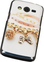 3D Hardcase met Diamant Galaxy Core LTE G386F Armband - Back Cover Case Bumper Cover