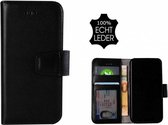 Samsung Galaxy S9 Plus - Bookcase - Portemonnee Hoes Echt leer Wallet case Zwart
