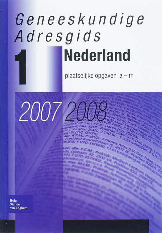Cover van het boek 'Geneeskundige Adresgids / 2007/2008'